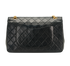 Medium Classic Double Flap, &pound;4,200, Handbags, Black, Lambskin Leather, Back view